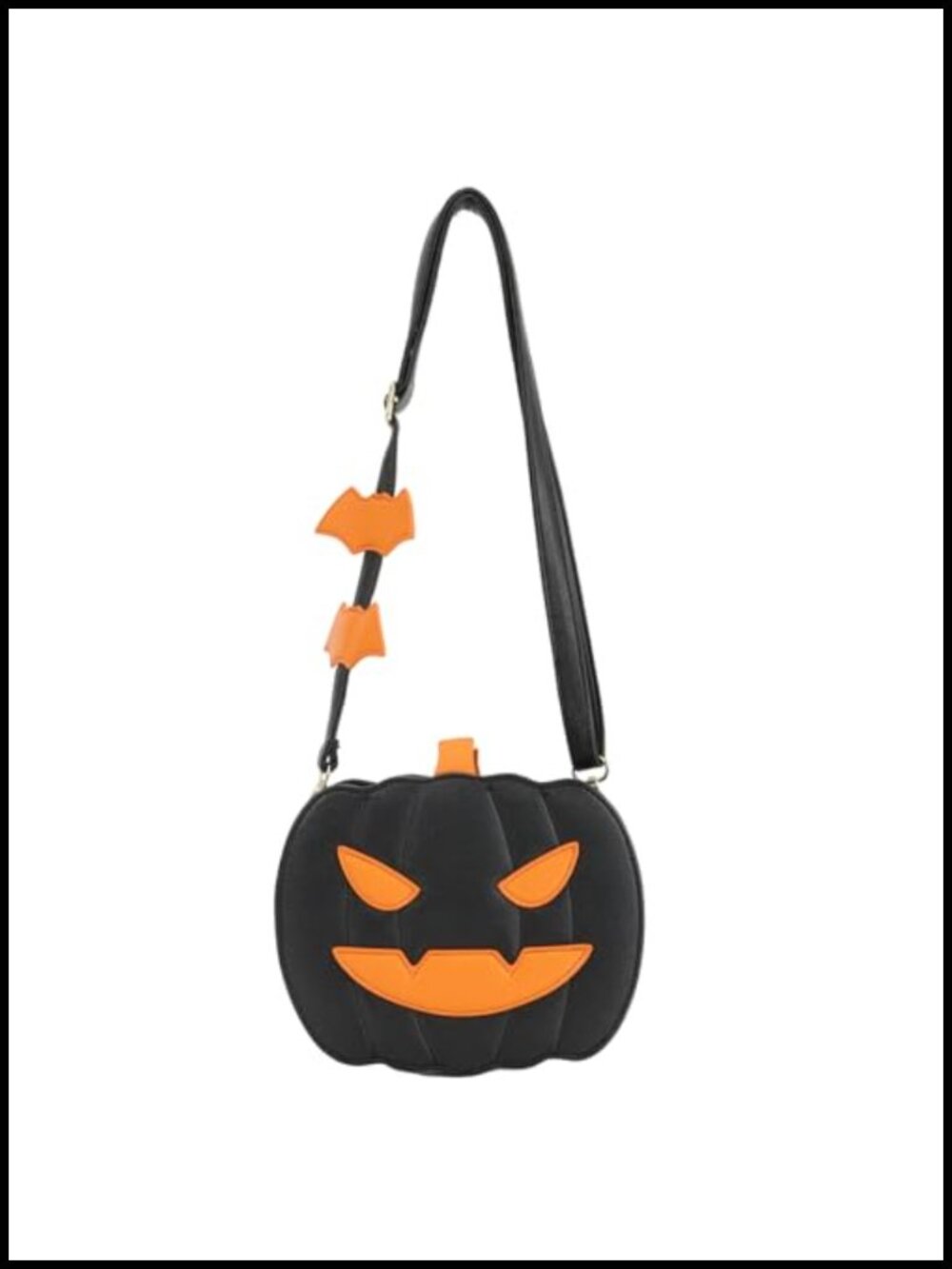 Novelty Pumpkin Crossbody Bag PU Leather Halloween Satchel Purse